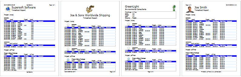 customize reports samples